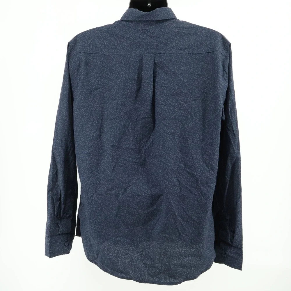 Levi Strauss‎ & Co. Mens L Button Down Shirt Blue Floral Long Sleeve Casual
